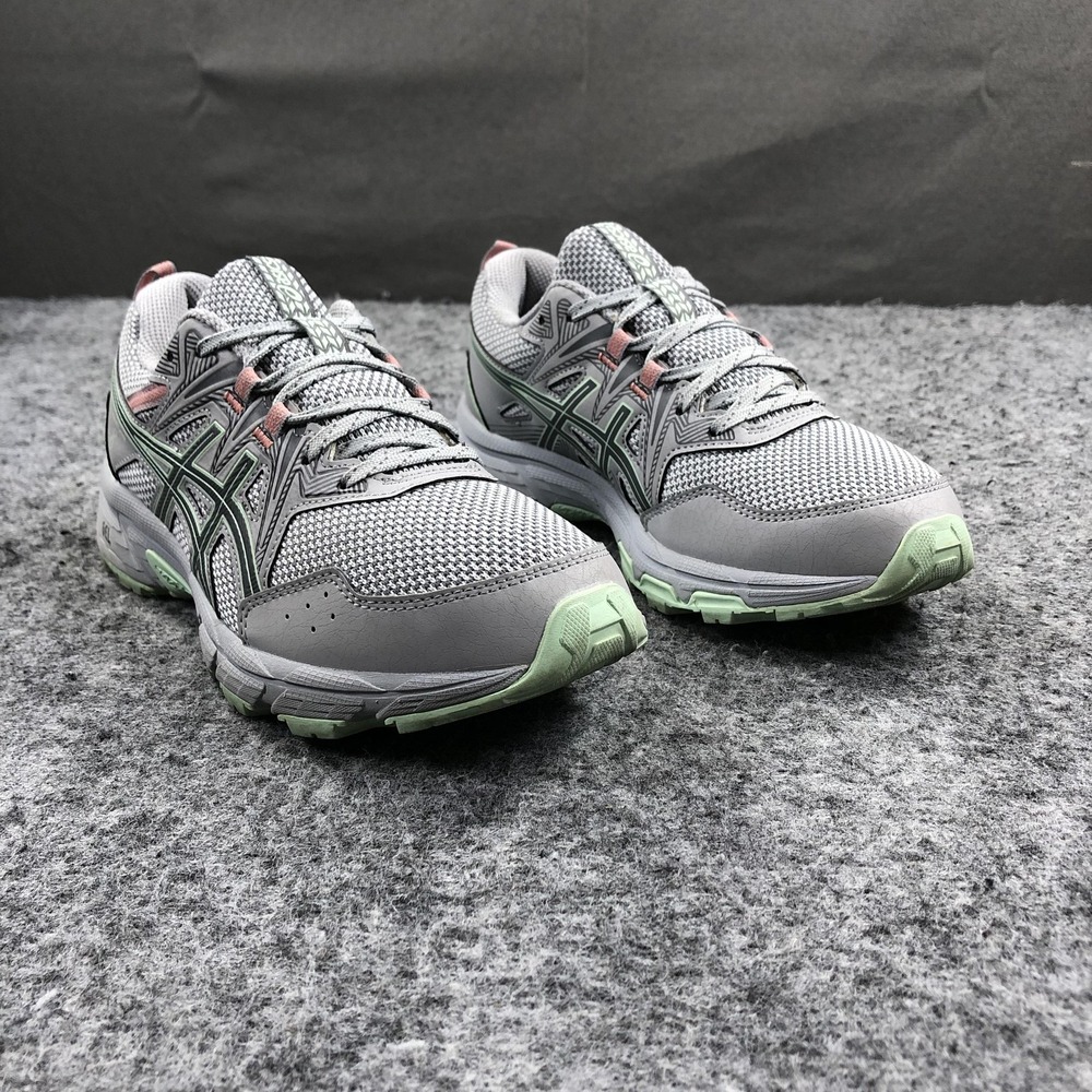 Asics GEL-Venture 8 Trail Running Shoes Womens Size 7.5 Gray Mesh Mint 1012B230